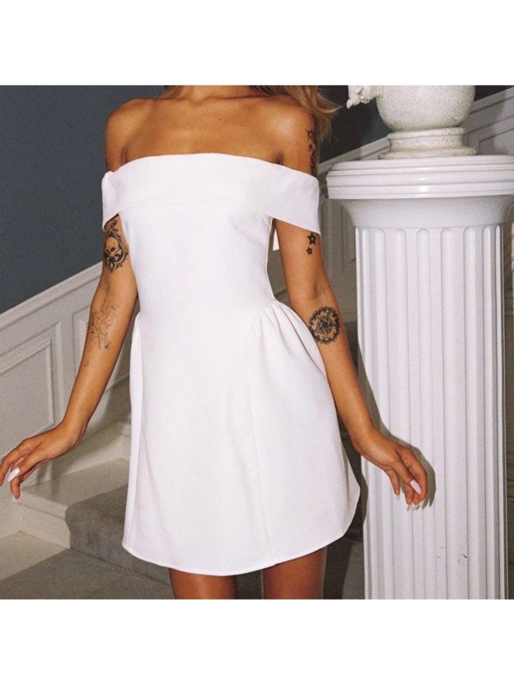 Princess Polly Main Character Strapless Mini Dress White